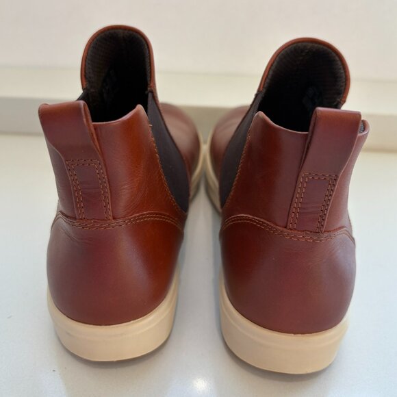 Ecco Soft 7 Chelsea Booties Leather Boots Cognac Size 40 US 9 - 9.5 NEW - Picture 4 of 8